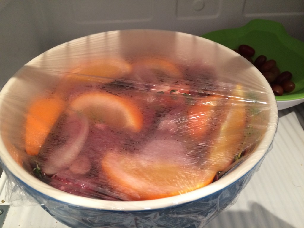 Cover and store in fridge for 12-24 hours. 