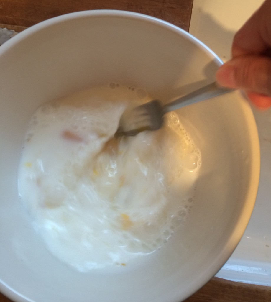 blend milk & eggs