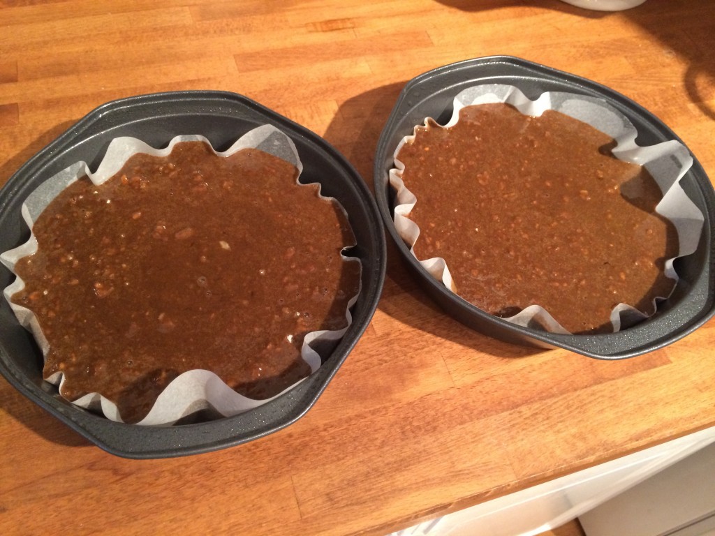 divide the batter evenly