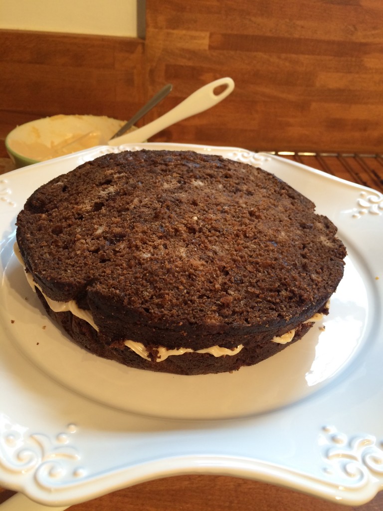 top with another layer of cake