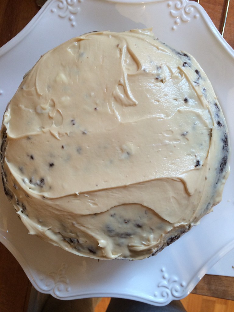 Put in the fridge to chill for 30 minutes (so the buttercream can harden)