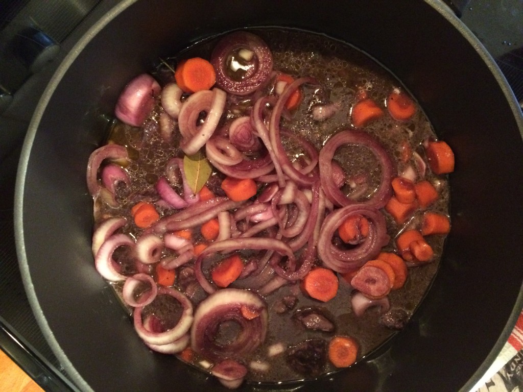 ...add the rest of the marinade. 