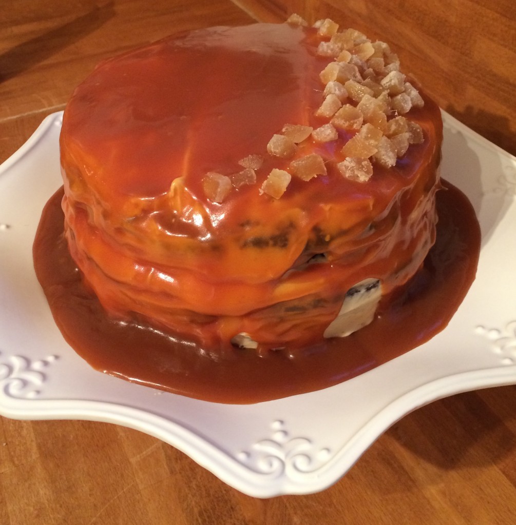 decorate with crystalized ginger and you are FINALLY done!