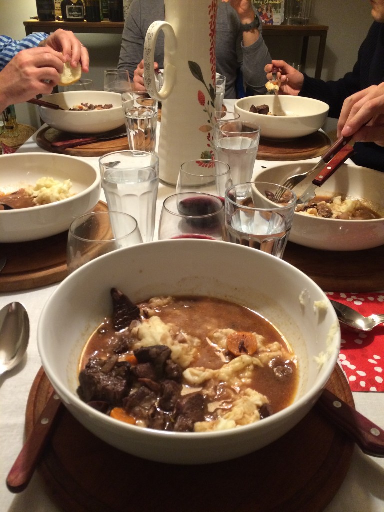 I was so excited to try it (as were my guests) that I didn't get a finished product picture. I finally thought to do so only after I had half eaten my bowl. That's how good it was!