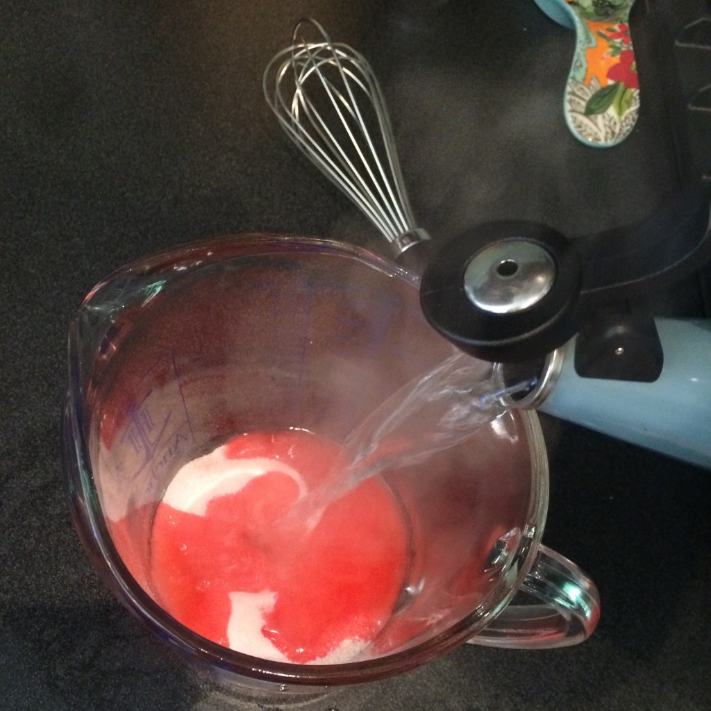 Boiling hot water first 