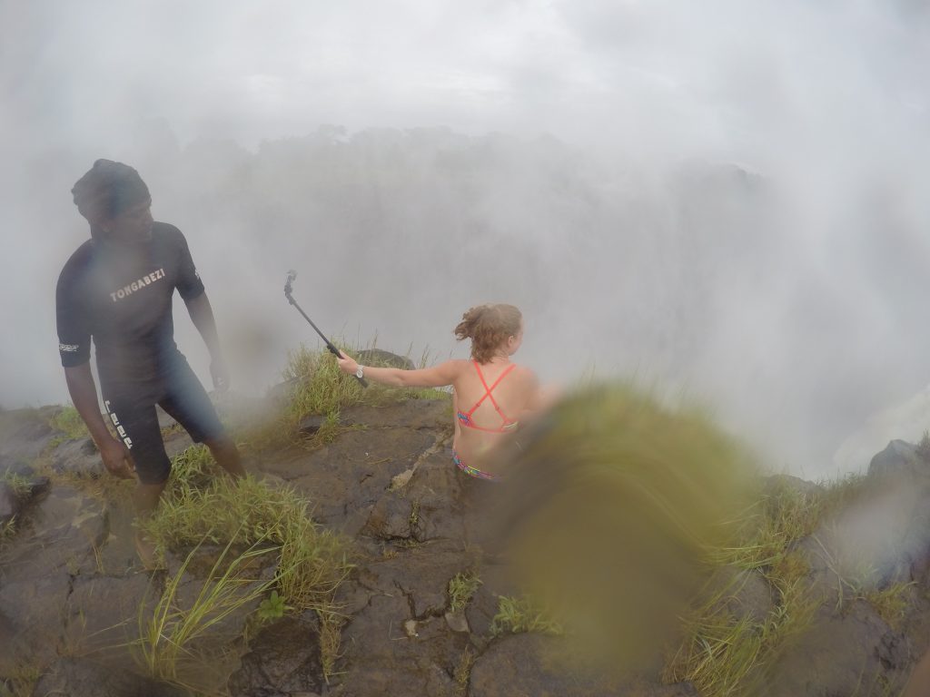 A selfie on the edge. Naturally. 