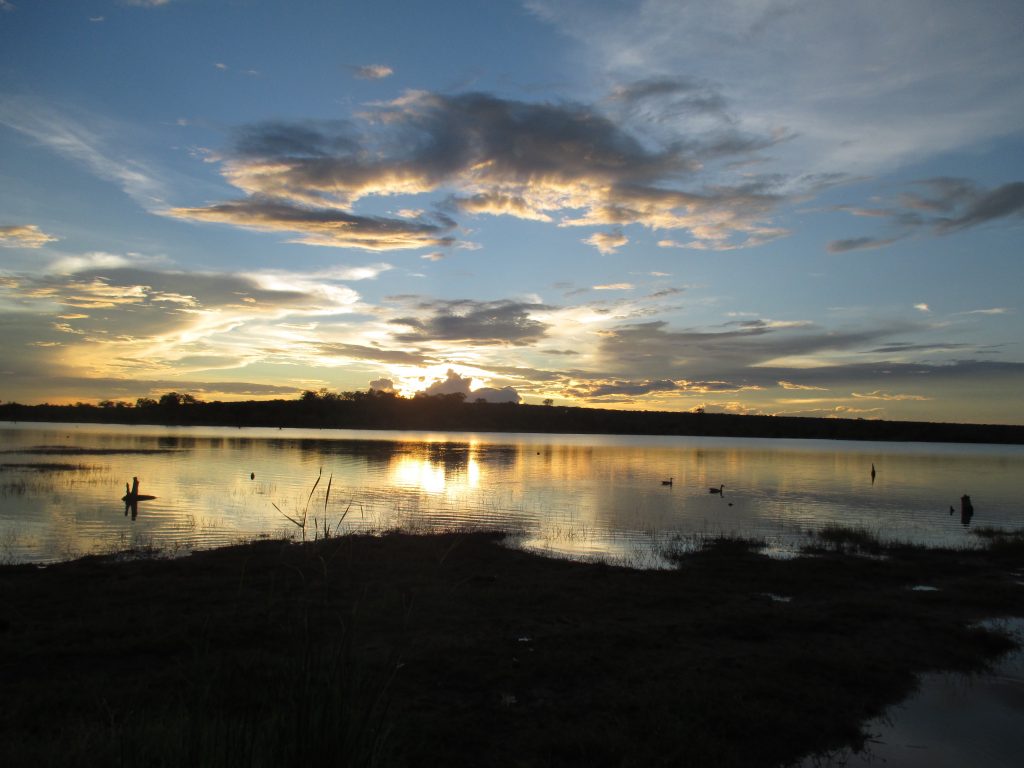 Sunset on the river. It's 1,000 times more awe inspiring in person. 