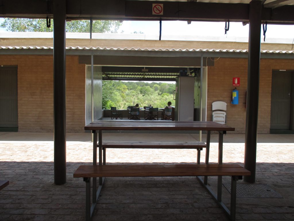 Dining area and common area beyond