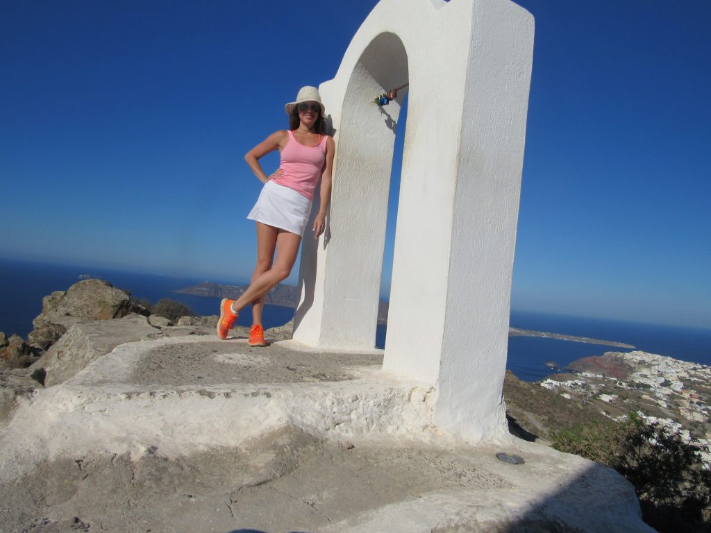 Exploring islands in Santorini, Greece