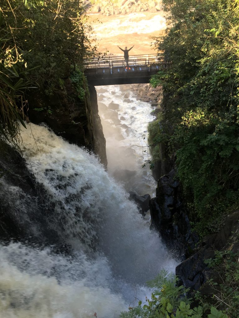 In awe of mighty waterfalls in Iguazu Falls, Argentina